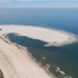 De zandmotor vanuit de lucht ten zuiden van Kijkduin